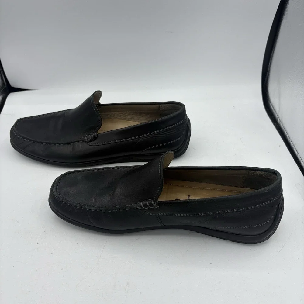 Ecco Loafers Mens Size 10 Classic Moc 2.0 Black Leather Driving
